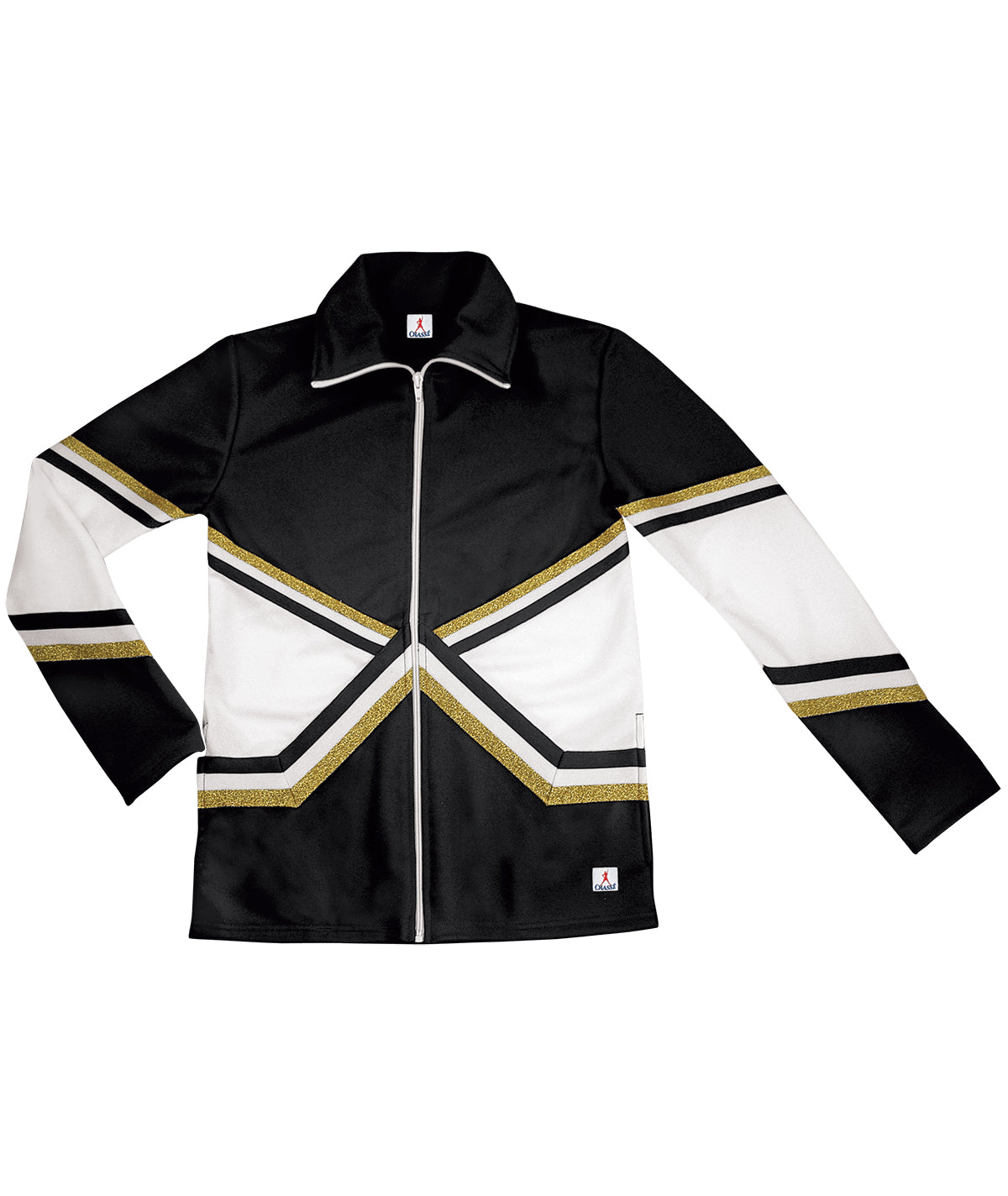 【ひー】チアリーディングウェアセット ネイビー/ゴールド Chasse Metallic Crossover Double Knit Jacket