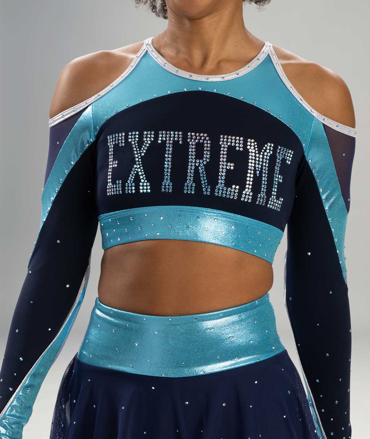 CHEER CLUB ユニフォーム 上下セットチアクラブ GK Cheer All Star Cropped Cold Shoulder Top