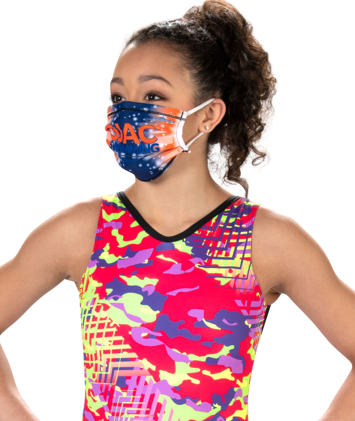 New Fit! Customizable Pleated Sublimated Face Mask