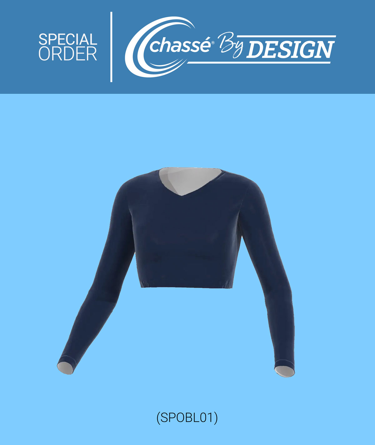 Chasse By Design Drytech Cropped V-Neck Top