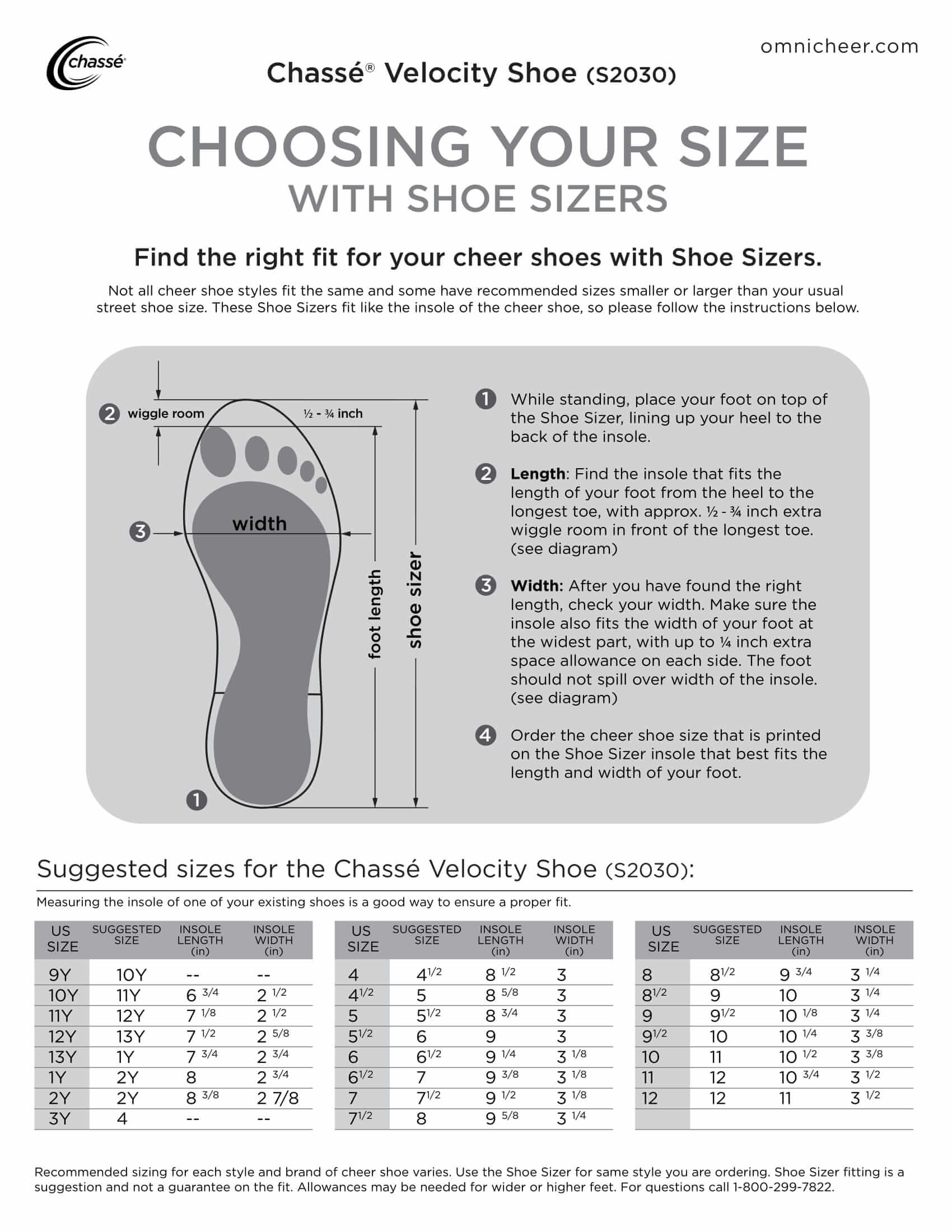 Chasse Velocity Shoe Sizer
