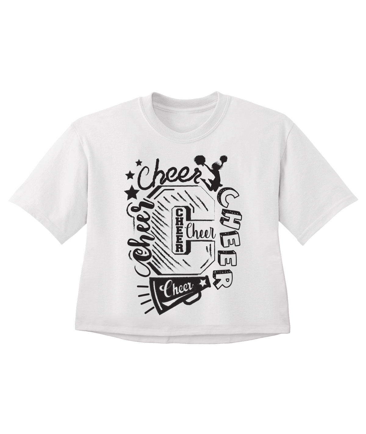Chasse C Is For Cheer Crop Tee