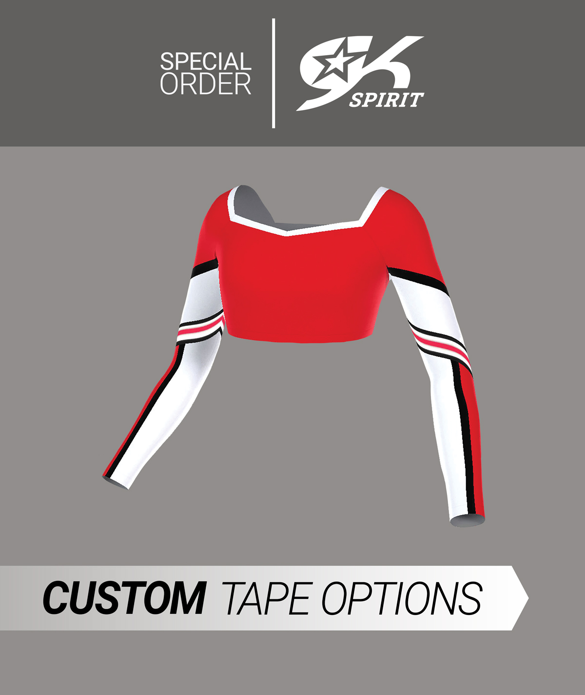 GK Spirit Square Neck Bodyliner with Tape Custom Uniforms Omni Cheer