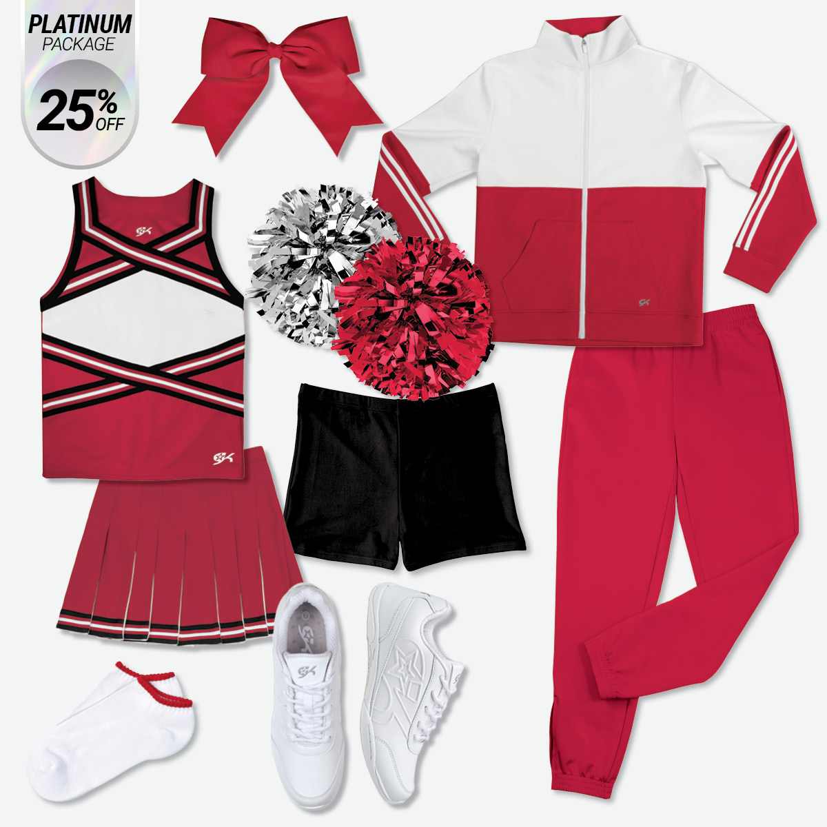Cheer Uniform Packages Cheerleading Packages with Uniform, Socks, Poms