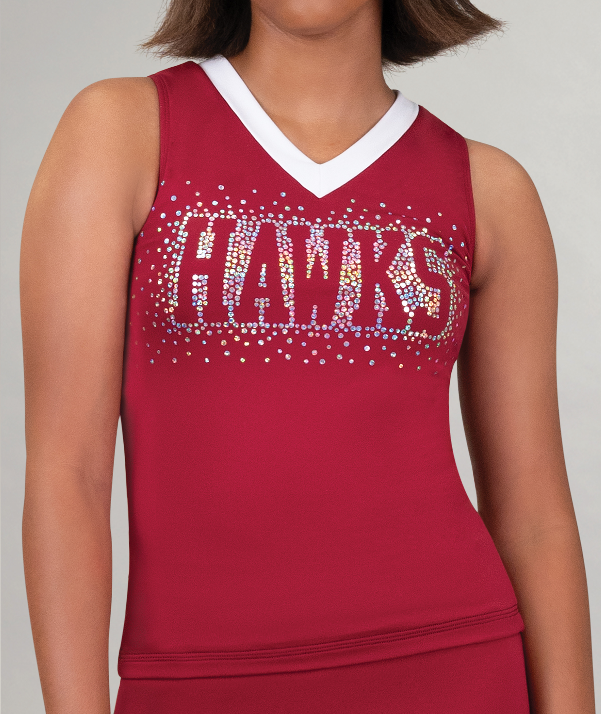 GK Spirit Solid V-Neck Shell Top