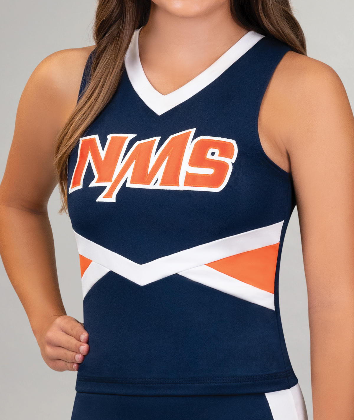 GK Spirit V-Neck Chevron Shell Top