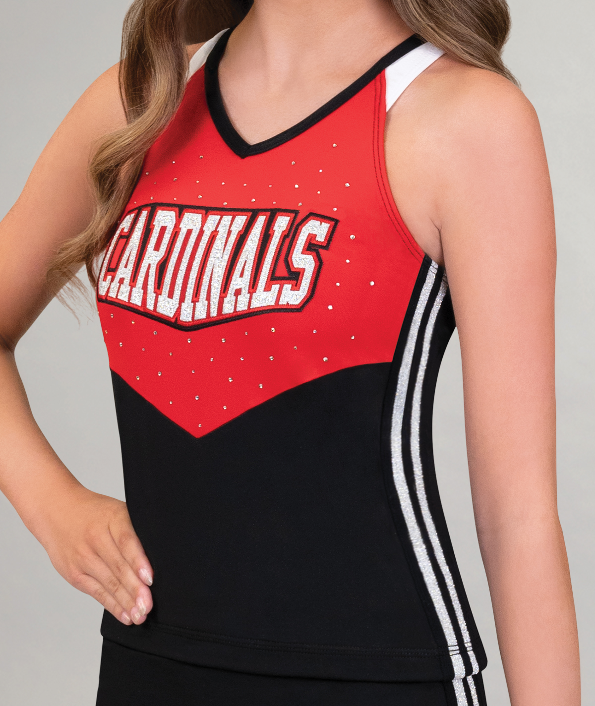 GK Spirit V-Neck Racerback Shell Top with Side Tape