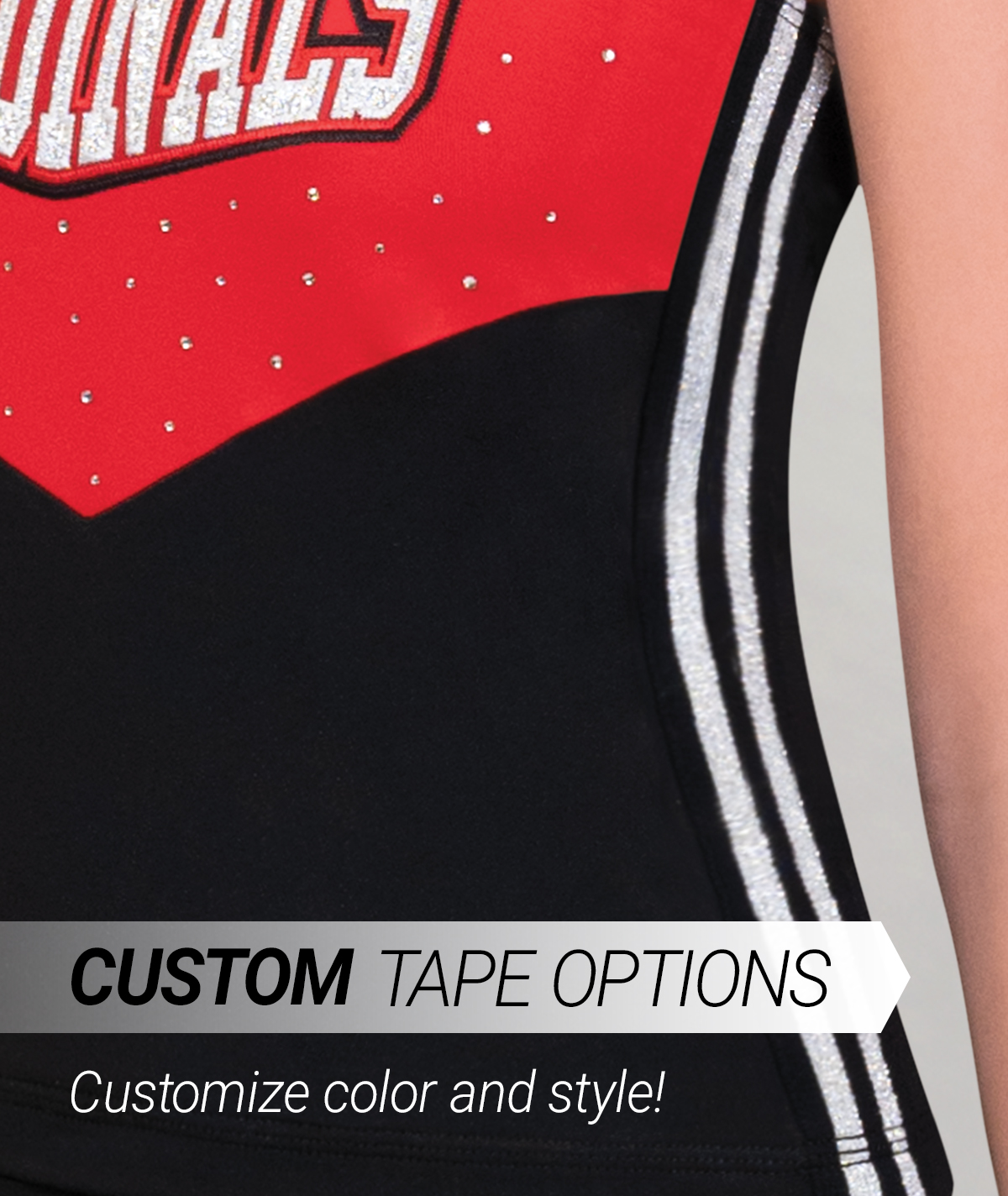 GK Spirit V-Neck Racerback Shell Top with Side Tape