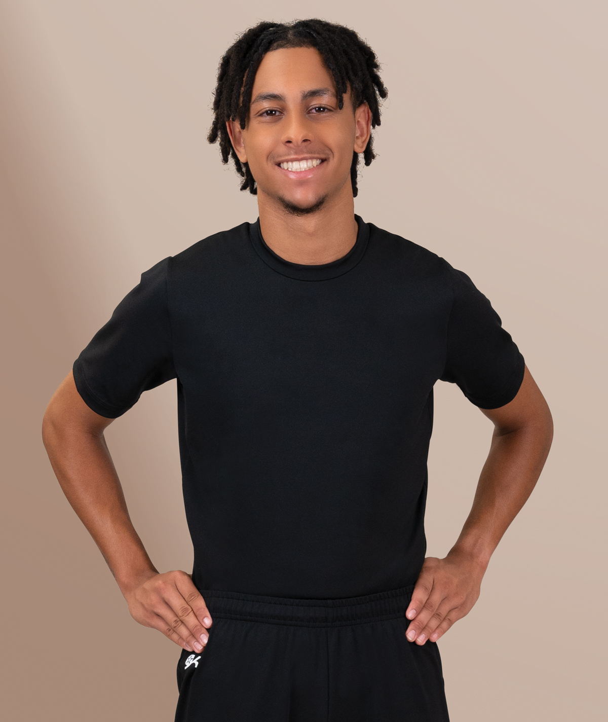 GK All Star Men's Black Drytech Short Sleeve Top