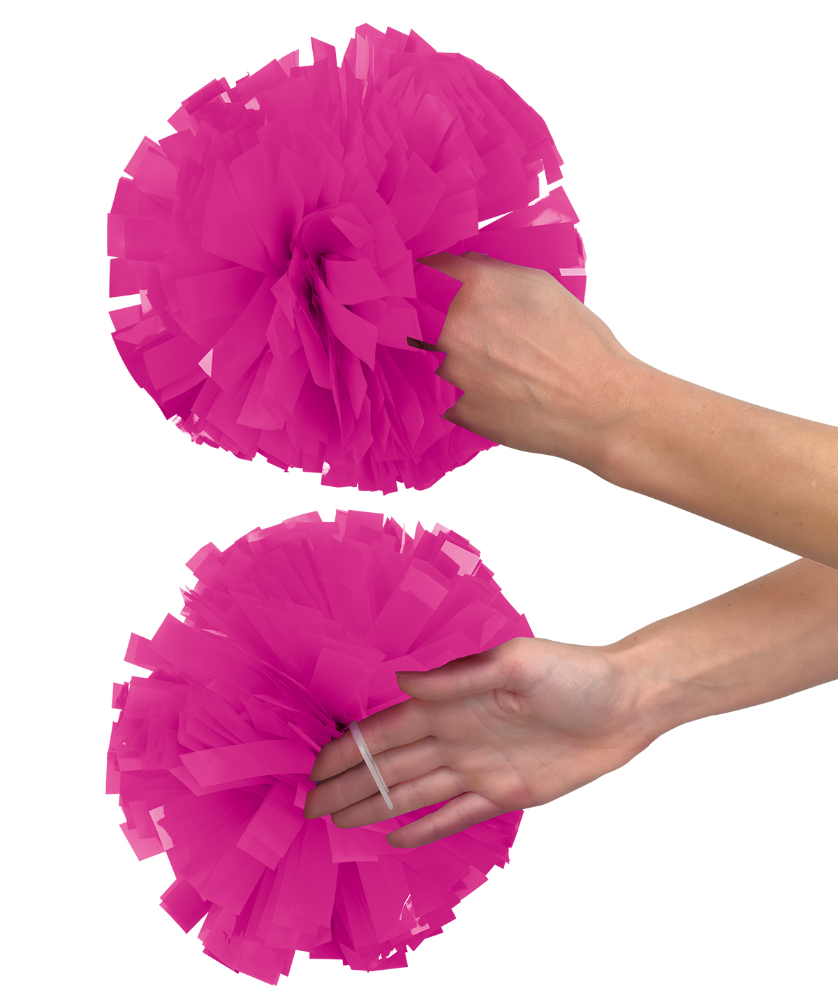 Neon Pink Mini 4 Inch Poms 2-Pack