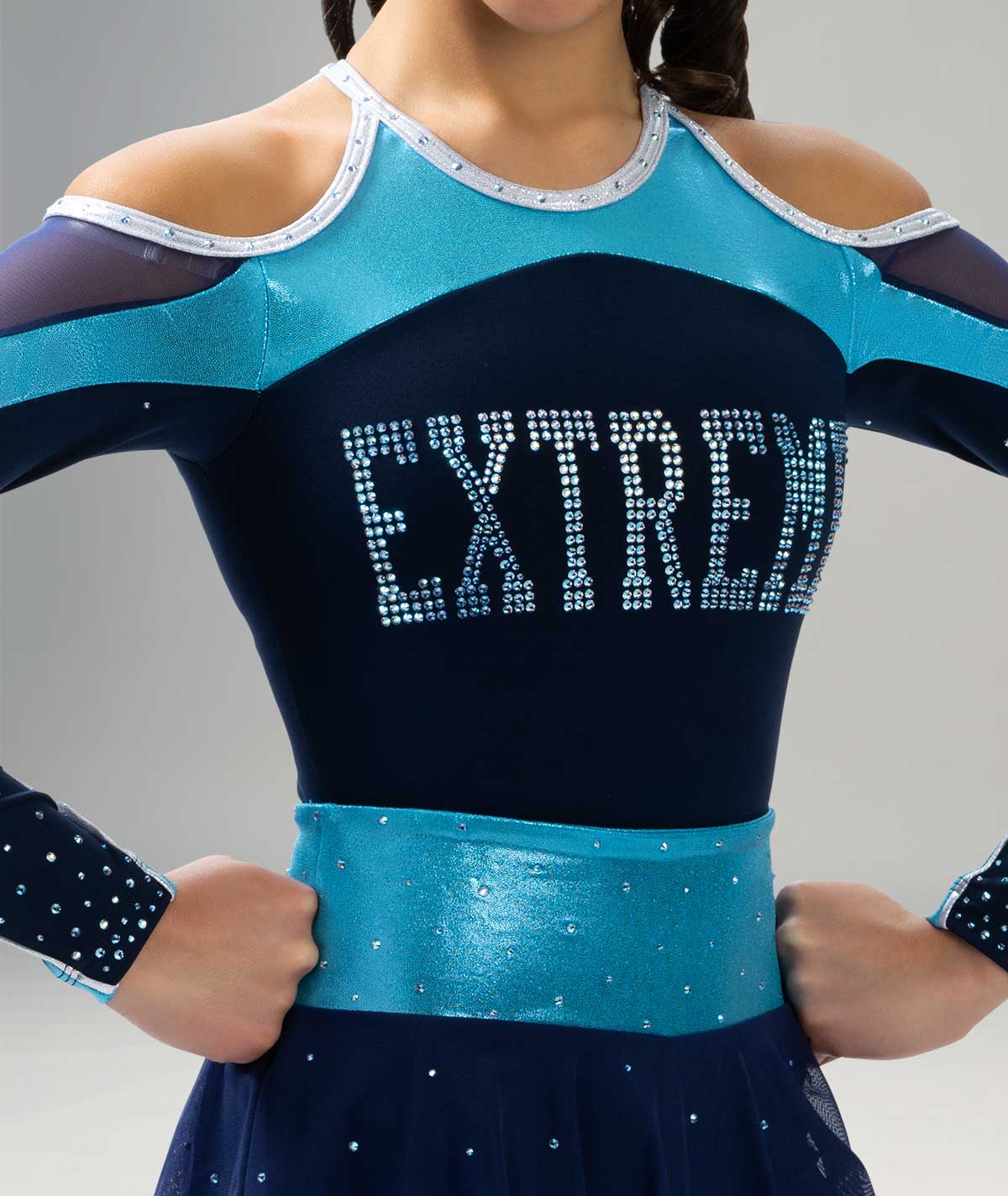 GK Cheer All Star Long Cold Shoulder Top
