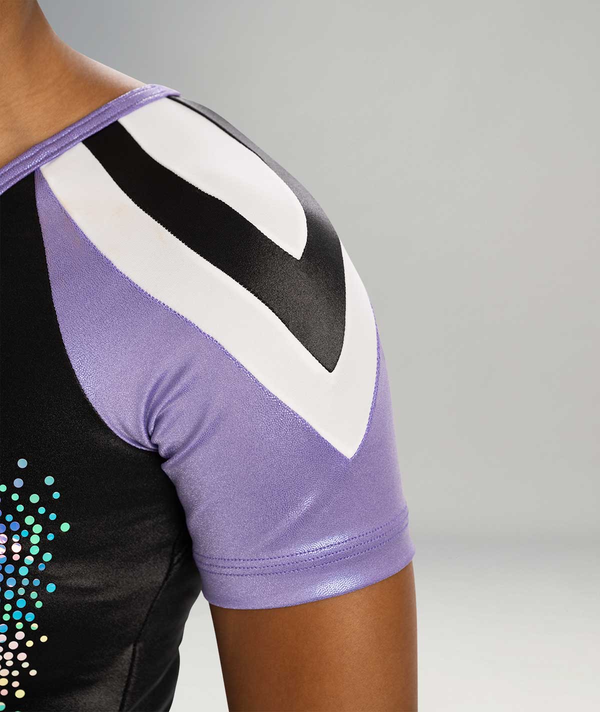 GK Cheer All Star V-Neck Long Top with Contrast Sleeves