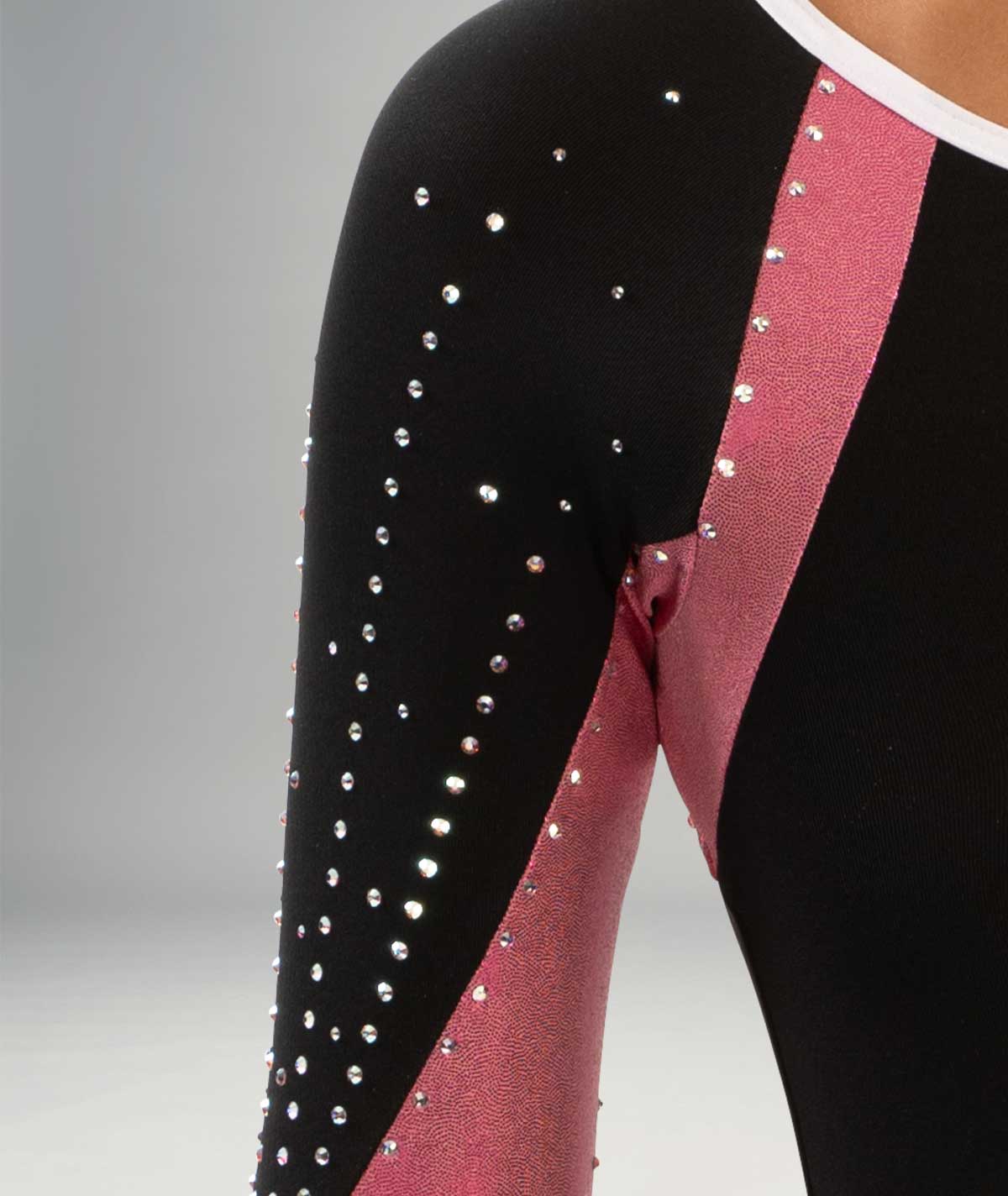 GK Cheer All Star Crew Neck Long Top with Criss-Cross Back Strap