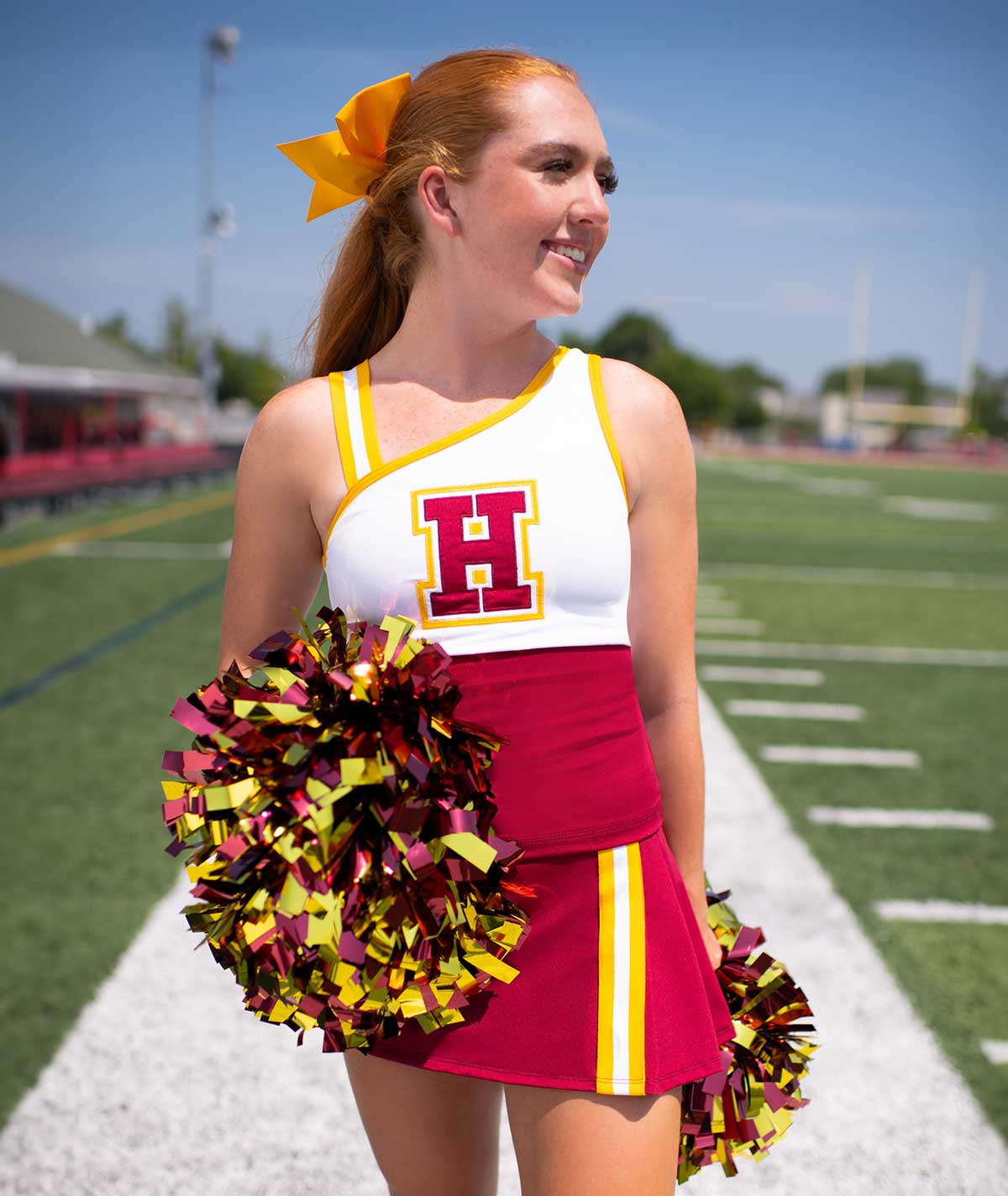 GK Spirit Asymmetrical Pleated Skirt with Taping Detail