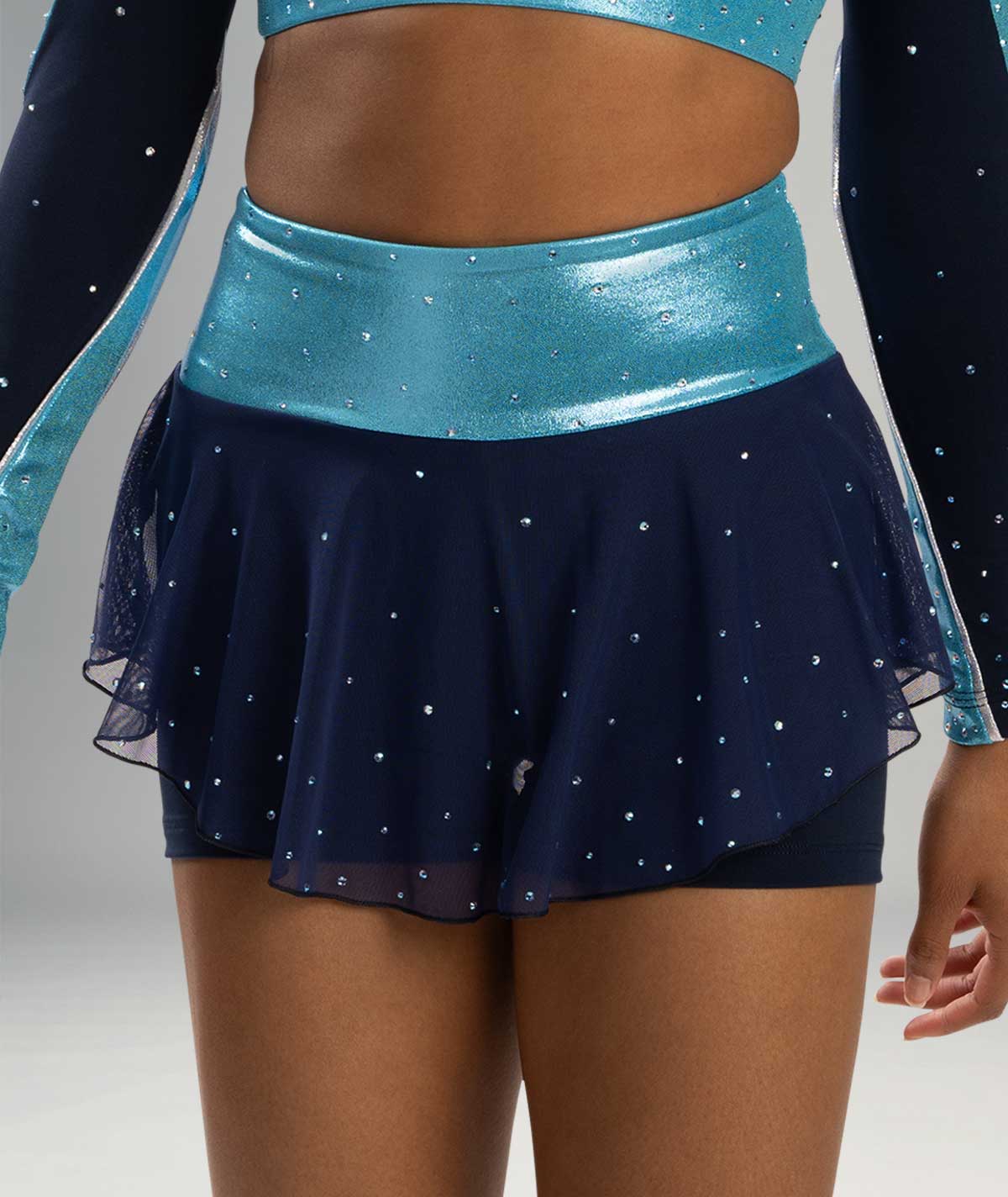 GK Cheer All Star High-Waisted Flutter Skirt