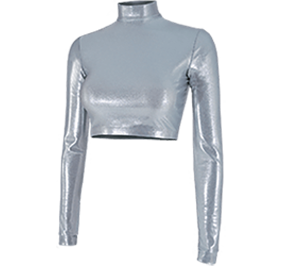 Chasse Metallic Cropped Bodysuit