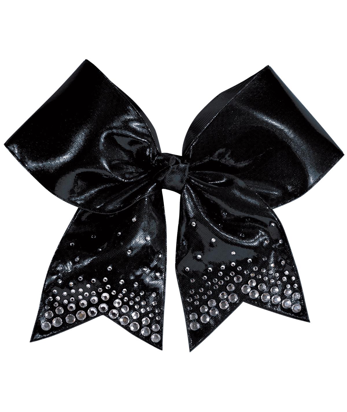 2 tone Columbia Blue and Silver Glitter Cheer Bow