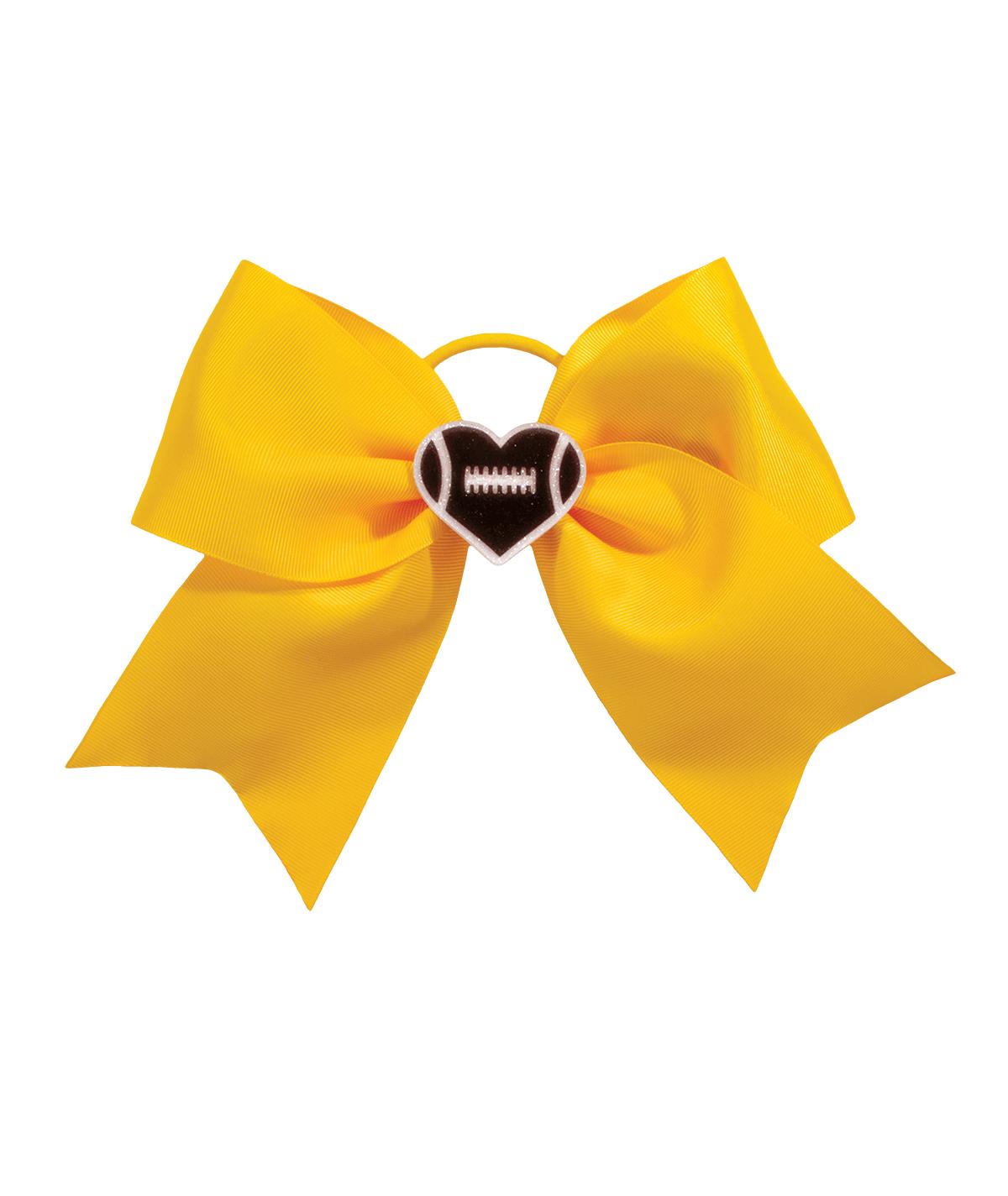 Chasse I Heart Football Hair Bow