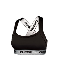 Scarlets Cheer Sublimated Sports Bra - Stripes