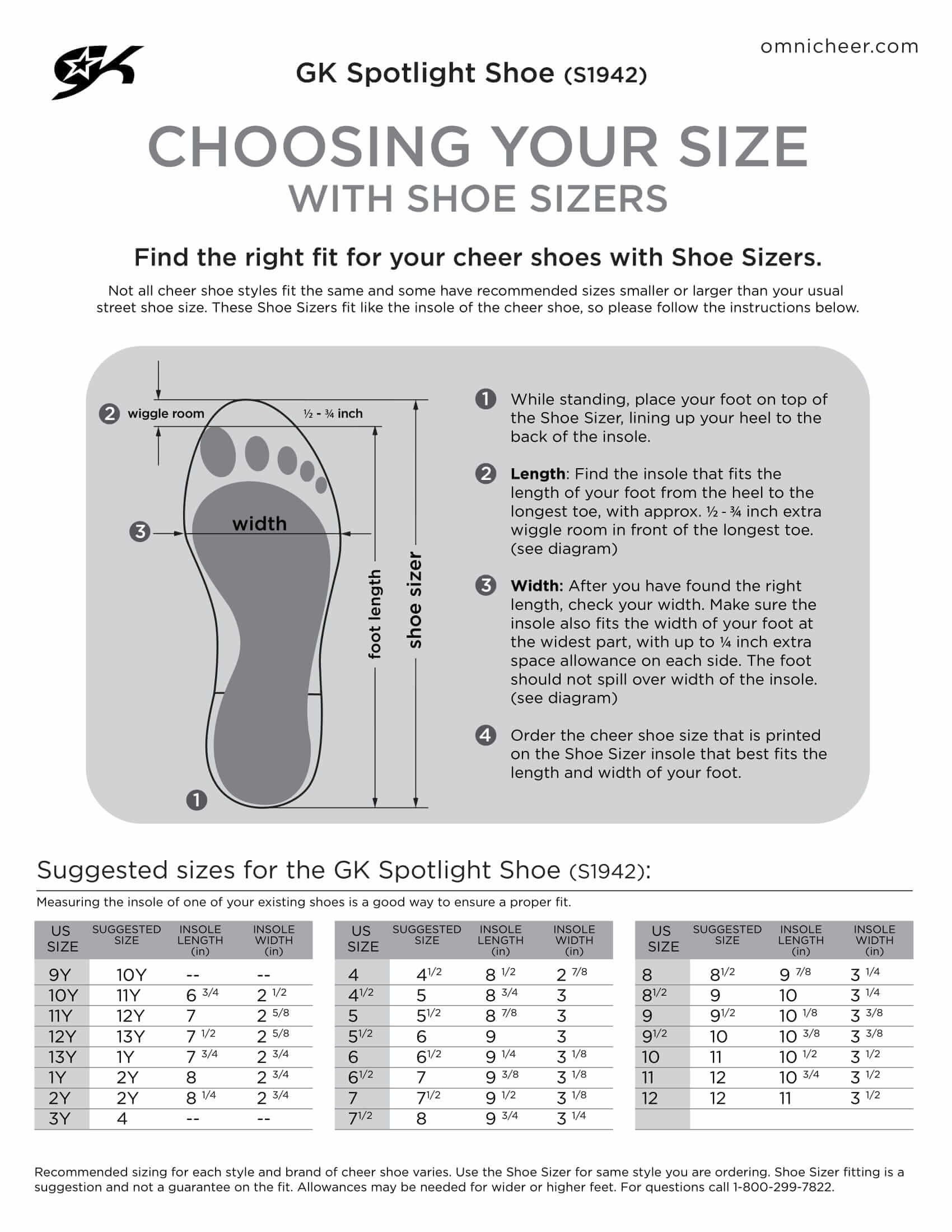 GK Performance Shoe Sizer